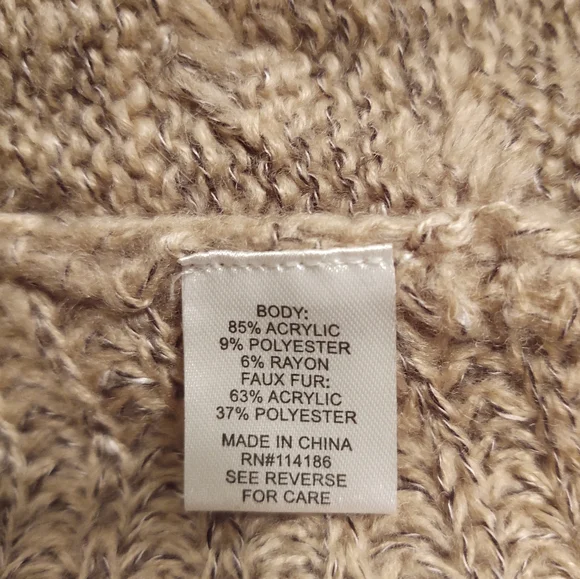 Song N Spirit Faux Fur Collar Cardigan - Picture 6 of 7